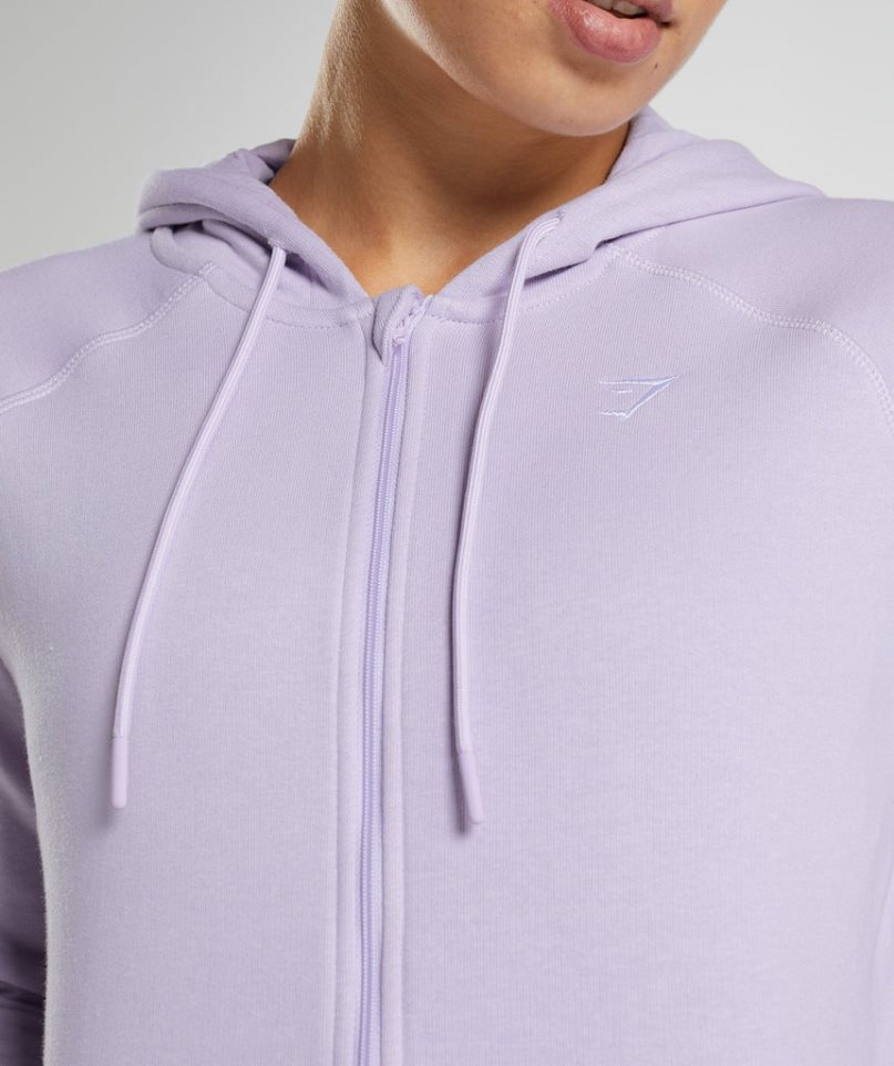 Women's Gymshark Training Zip Hoodie Lavender | CA N371A5